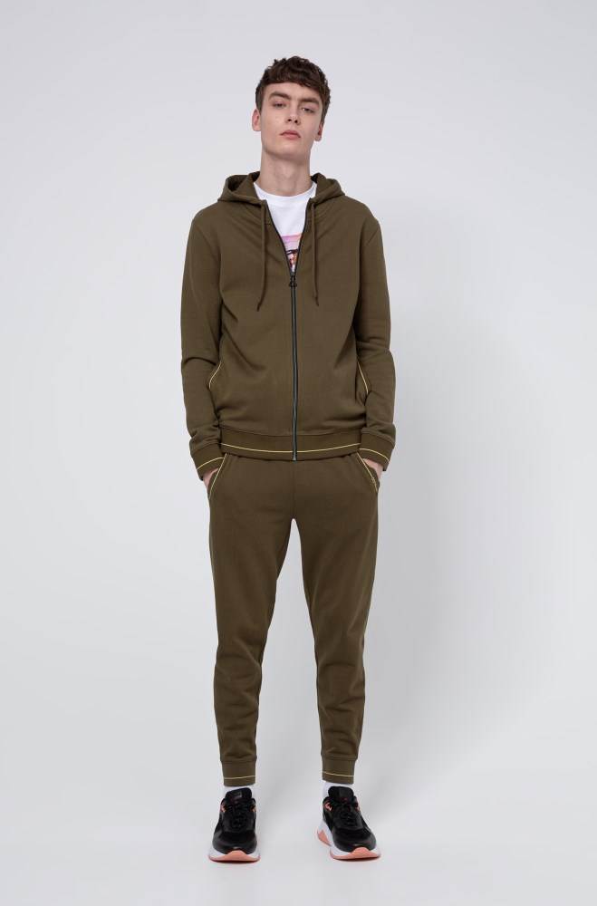 Hugo Boss Cuffed jogging trousers Khaki | GoqaIY9D