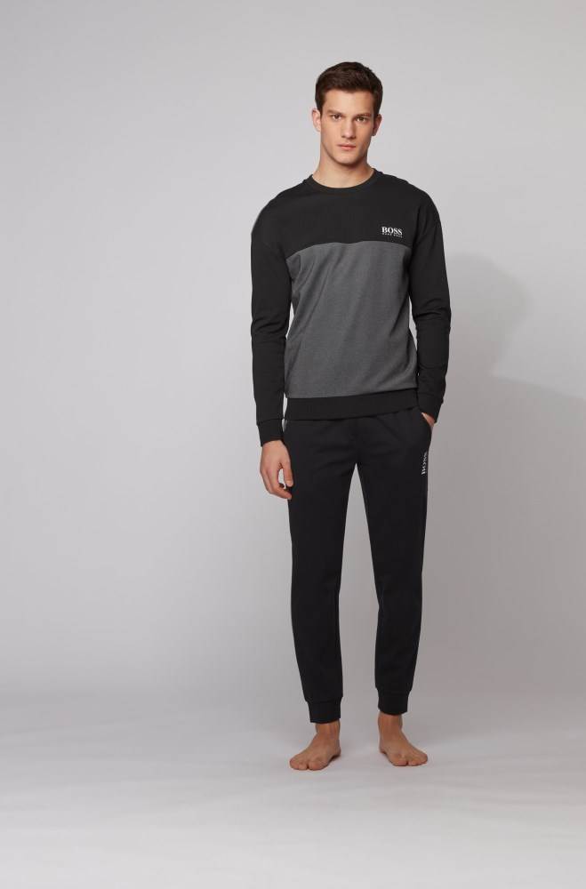 Hugo Boss Cuffed jogging trousers Svarte | KSyy6pGQ