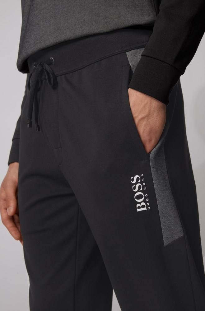 Hugo Boss Cuffed jogging trousers Svarte | KSyy6pGQ