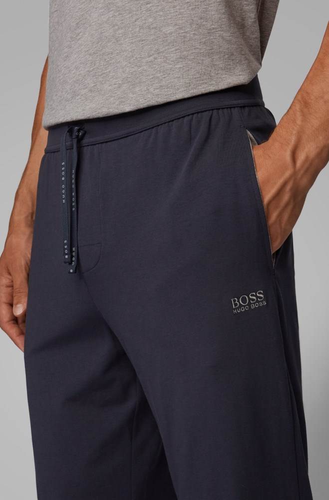 Hugo Boss Cuffed loungewear bottoms Mørke Blå | AJ0MDu9t