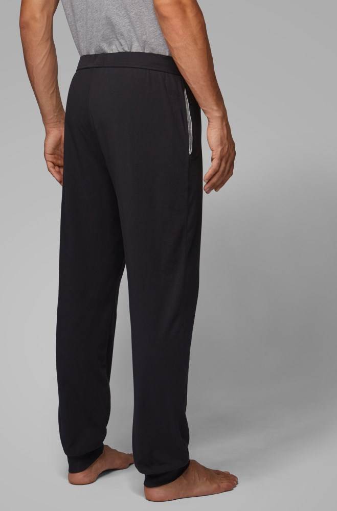 Hugo Boss Cuffed loungewear bottoms Svarte | V8zOfxOF