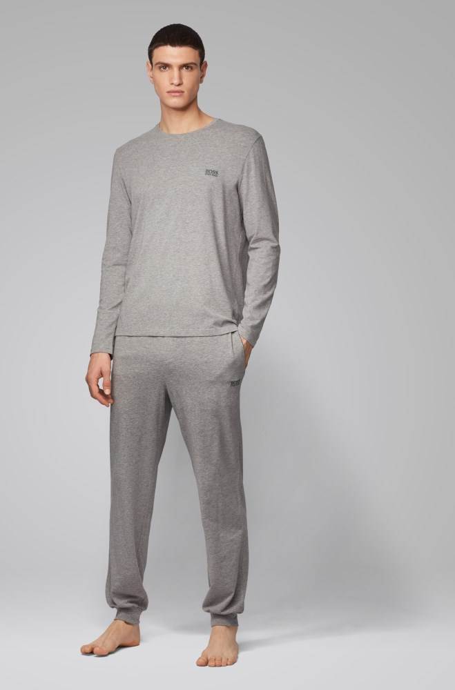 Hugo Boss Cuffed loungewear trousers Grå | GaaPGZDt