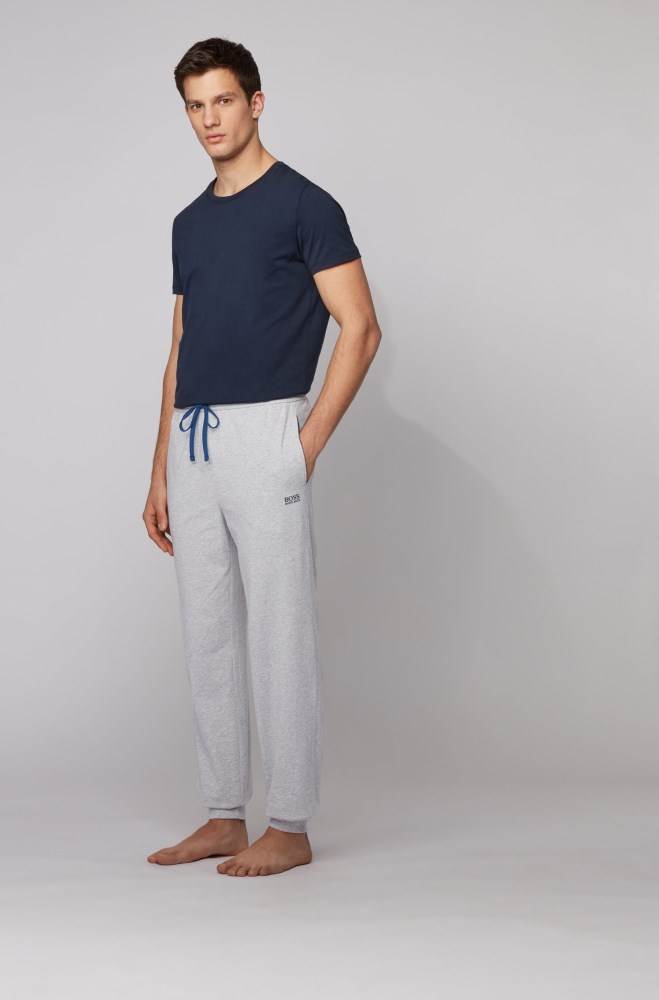 Hugo Boss Cuffed loungewear trousers Lyse Grå | PTDshH8t