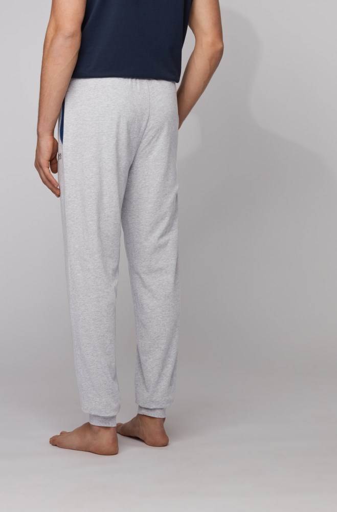 Hugo Boss Cuffed loungewear trousers Lyse Grå | PTDshH8t