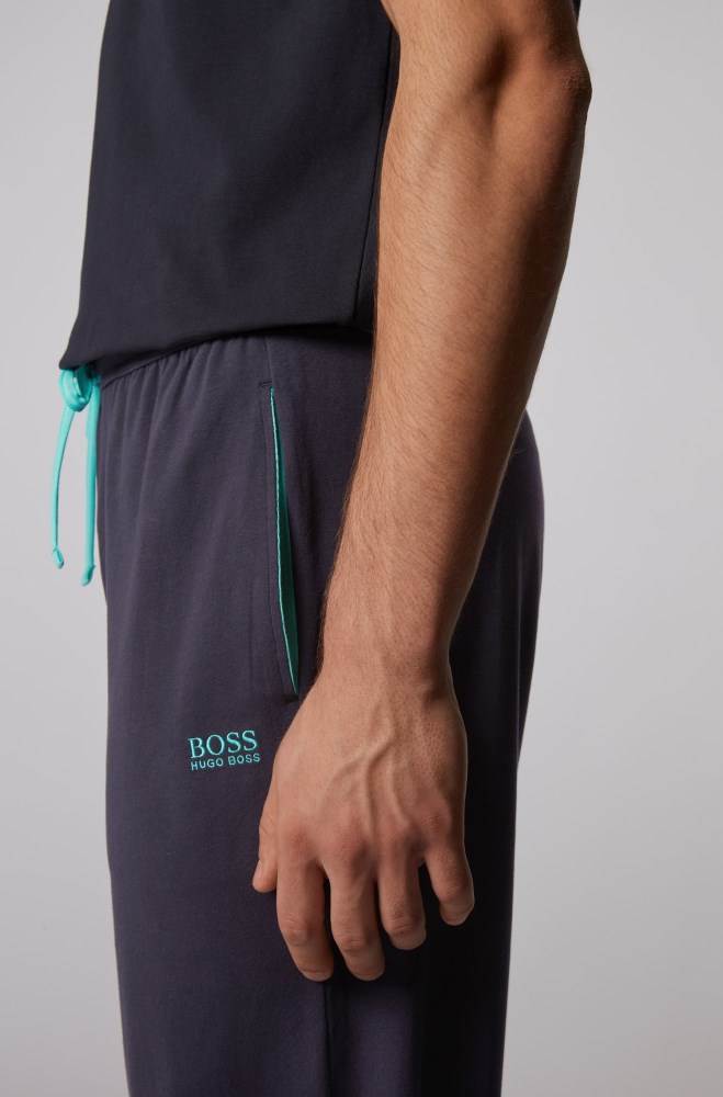 Hugo Boss Cuffed loungewear trousers Lyse Blå | ZZq2M55I