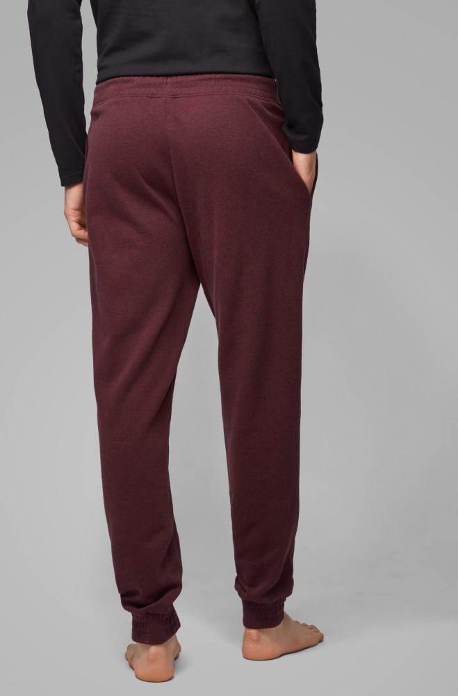 Hugo Boss Cuffed loungewear trousers Mørke Rød | oDoghvmV