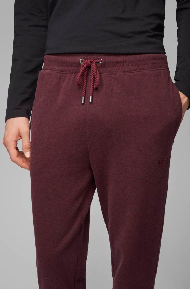 Hugo Boss Cuffed loungewear trousers Mørke Rød | oDoghvmV