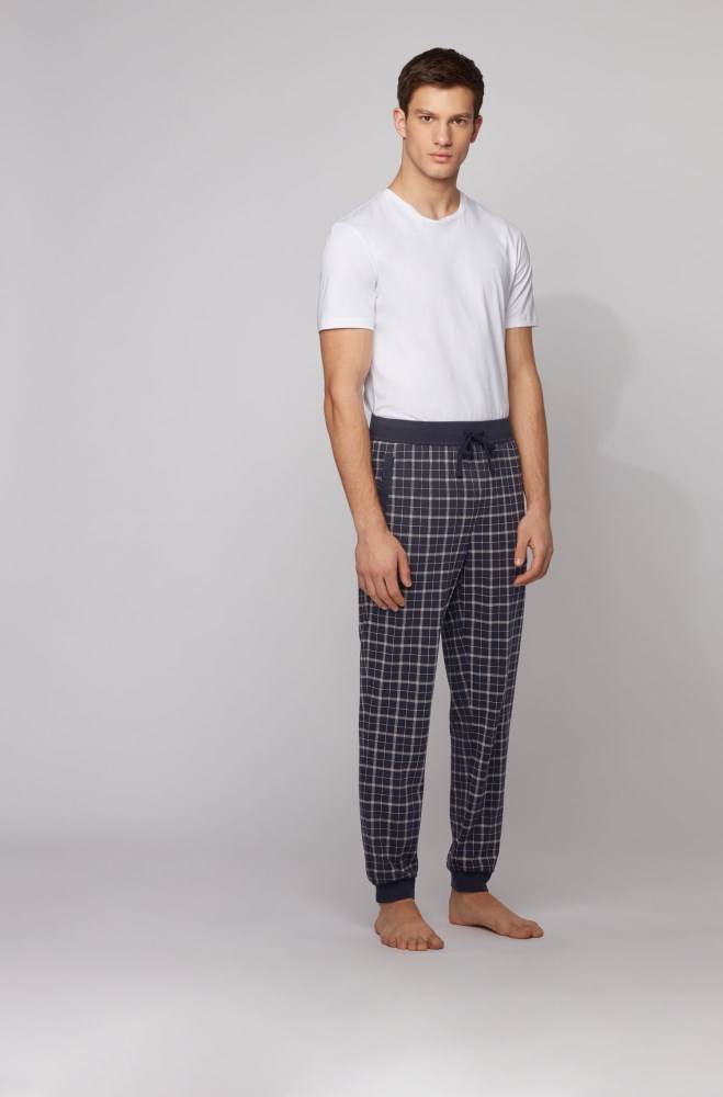 Hugo Boss Cuffed pyjama trousers Lyse Blå | tijEFKdX