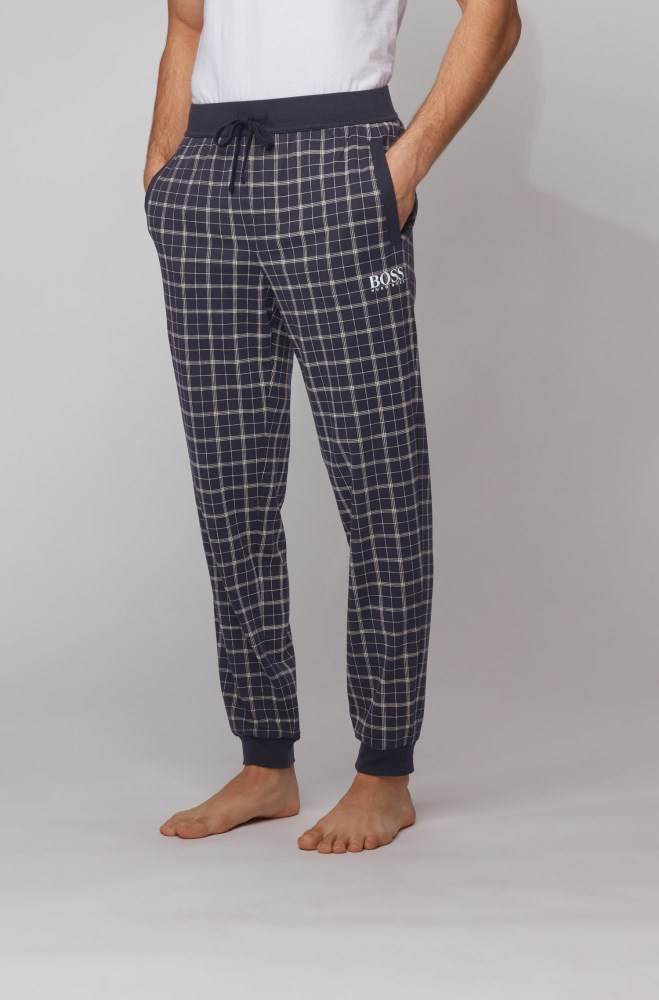 Hugo Boss Cuffed pyjama trousers Lyse Blå | tijEFKdX