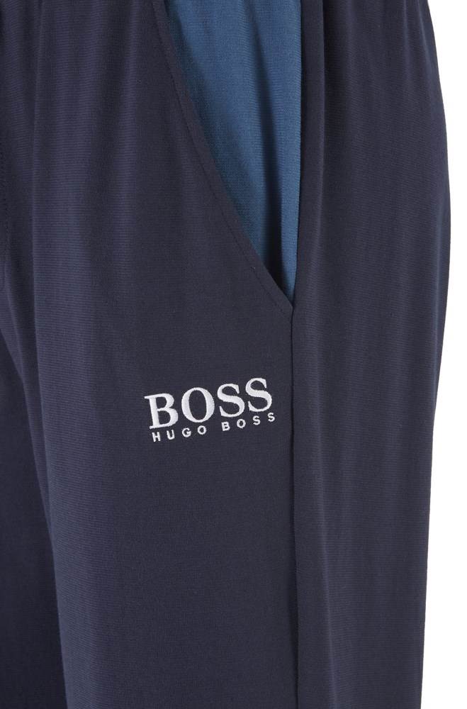 Hugo Boss Cuffed pyjama trousers Mørke Blå | CvhTH0yf