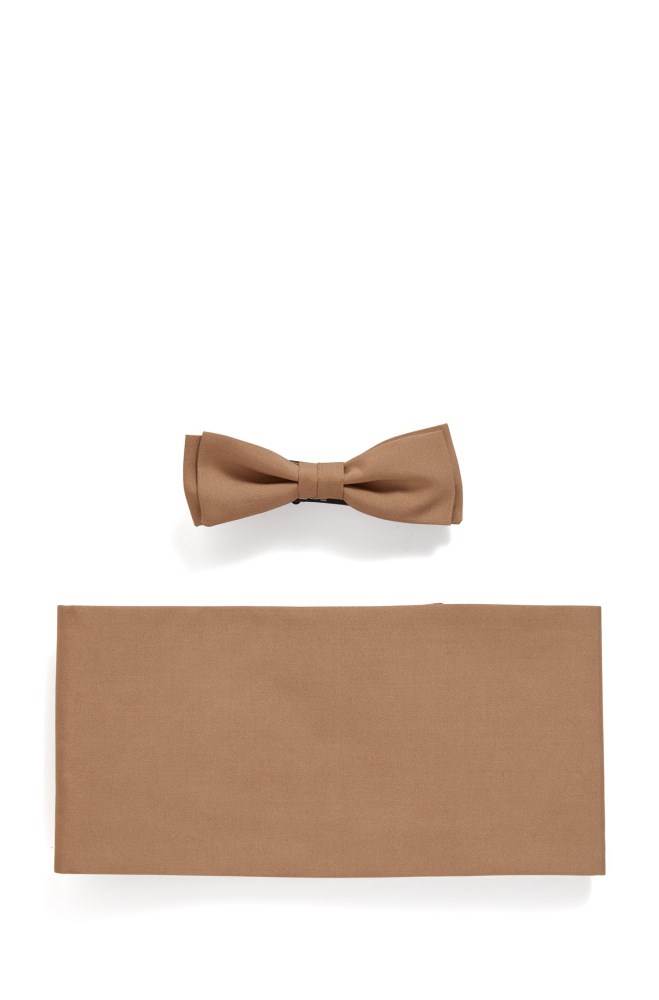 Hugo Boss Cummerbund and bow tie set Lyse Brune | sn00i5QZ