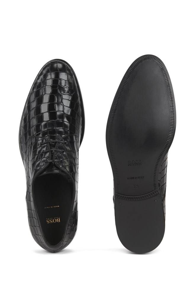 Hugo Boss Derby shoes Svarte | QsW8H5m7