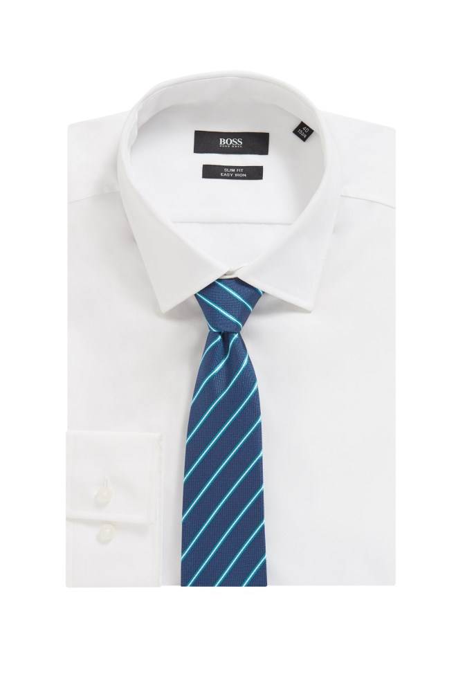 Hugo Boss Diagonally striped tie Grønn | DIhLP851