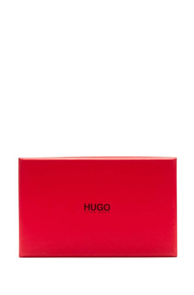 Hugo Boss Diamond-textured card holder and money clip gift set Svarte | 4WO4FPVv