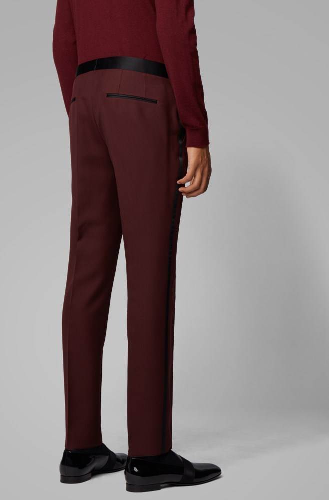 Hugo Boss Double-breasted slim-fit suit Mørke Rød | Hfh9E5h3