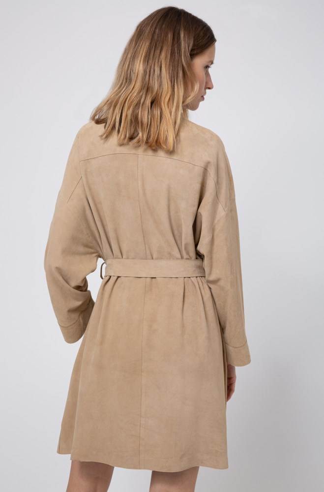 Hugo Boss Double-breasted trench coat Beige | vx0pR0cA