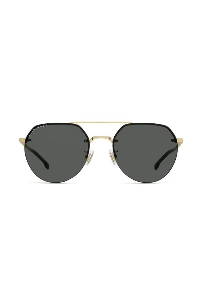 Hugo Boss Double-bridge gold-tone sunglasses Gull | e5AKSoB3