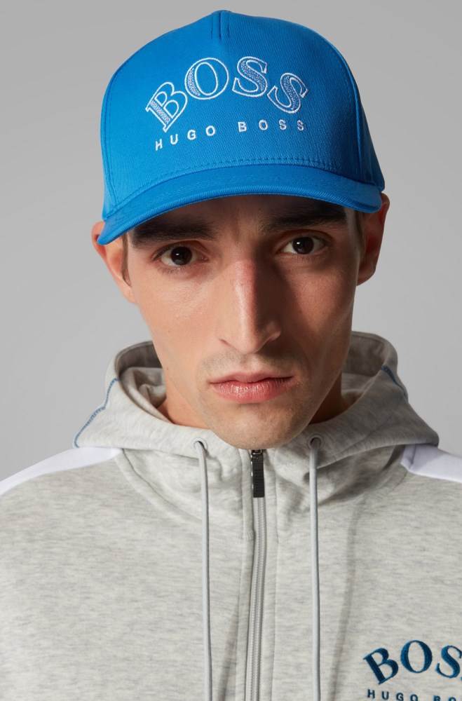 Hugo Boss Double-twill cap Blå | WpG6Wc1a