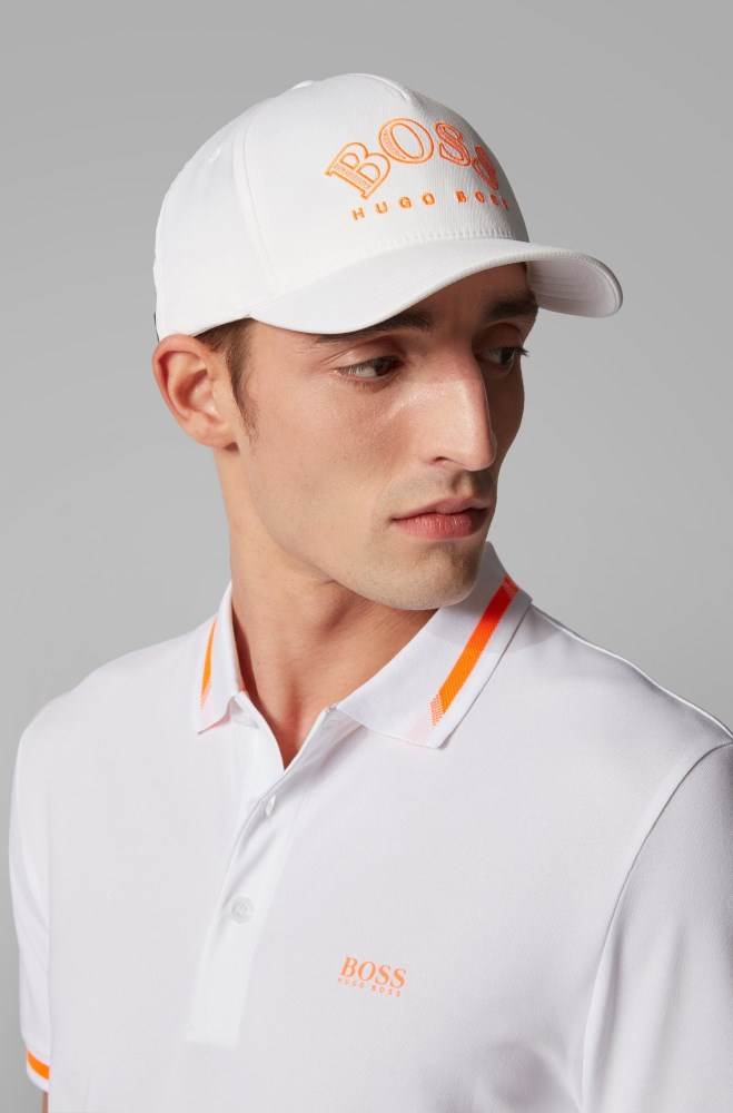 Hugo Boss Double-twill cap Hvite | k1OHgppk