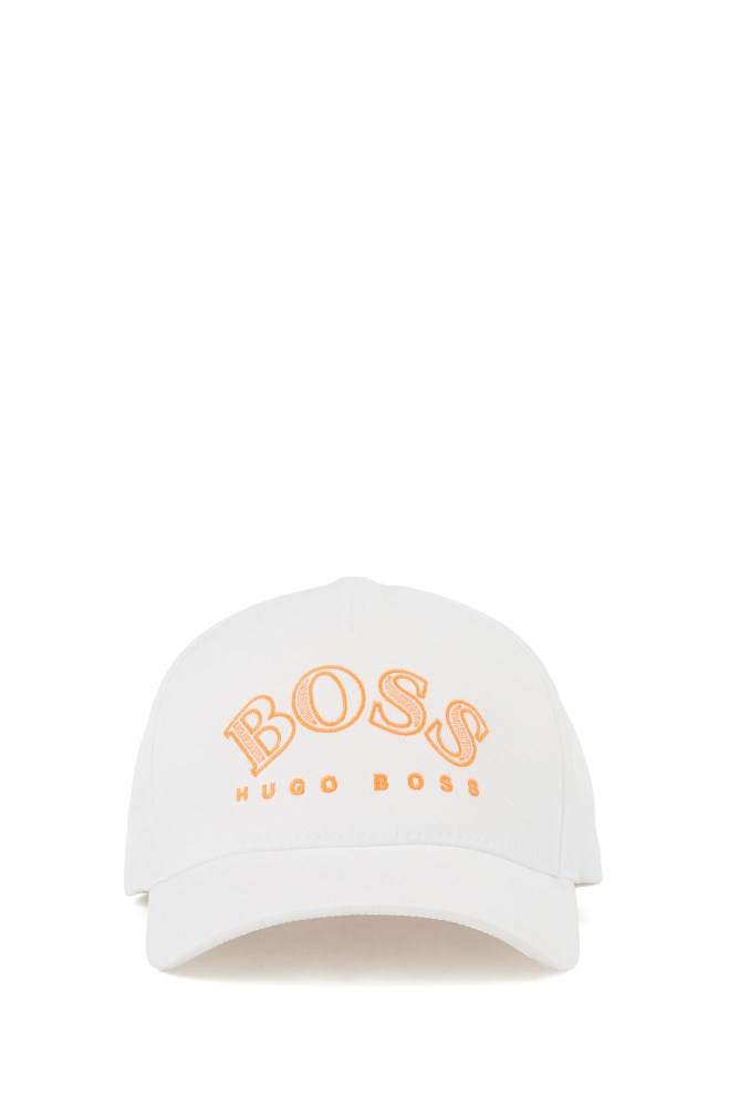 Hugo Boss Double-twill cap Hvite | k1OHgppk