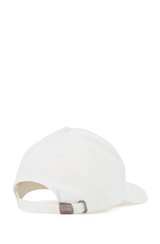 Hugo Boss Double-twill cap Hvite | k1OHgppk