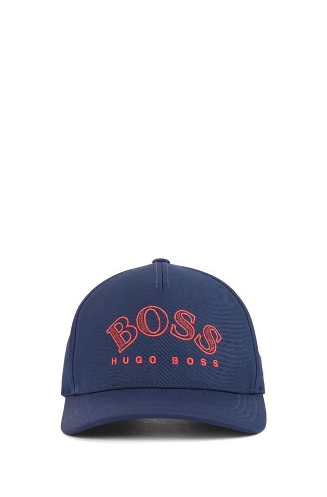 Hugo Boss Double-twill cap Mørke Blå | 9dAzGRf3