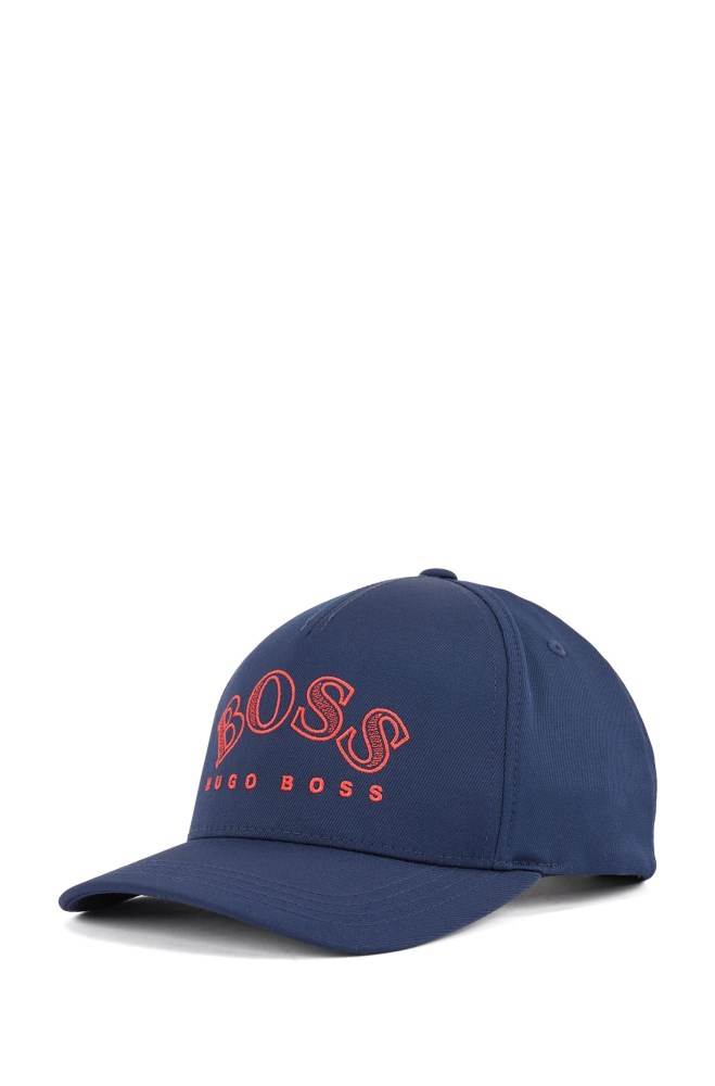 Hugo Boss Double-twill cap Mørke Blå | 9dAzGRf3