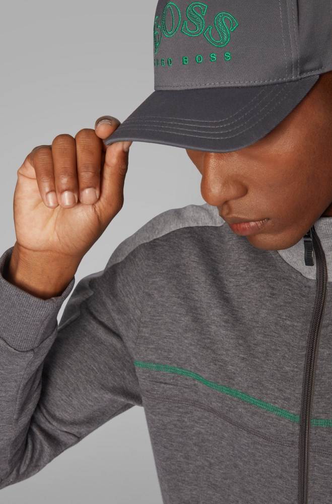 Hugo Boss Double-twill cap Mørke Grå | 2zi3Rjlc