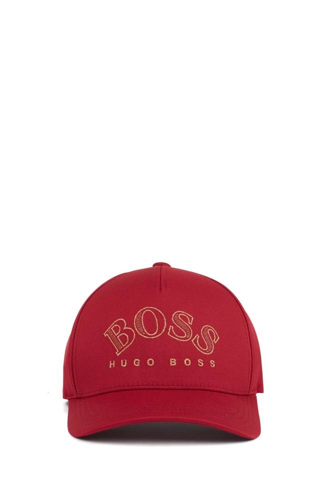 Hugo Boss Double-twill cap Rød | xGtiYcCE