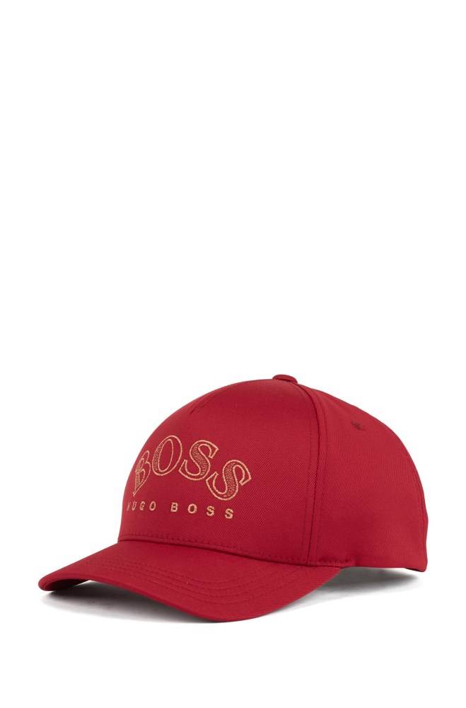 Hugo Boss Double-twill cap Rød | xGtiYcCE