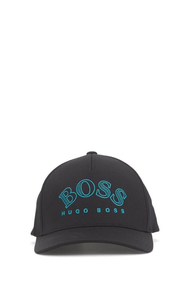 Hugo Boss Double-twill cap Svarte | HZyPbk54