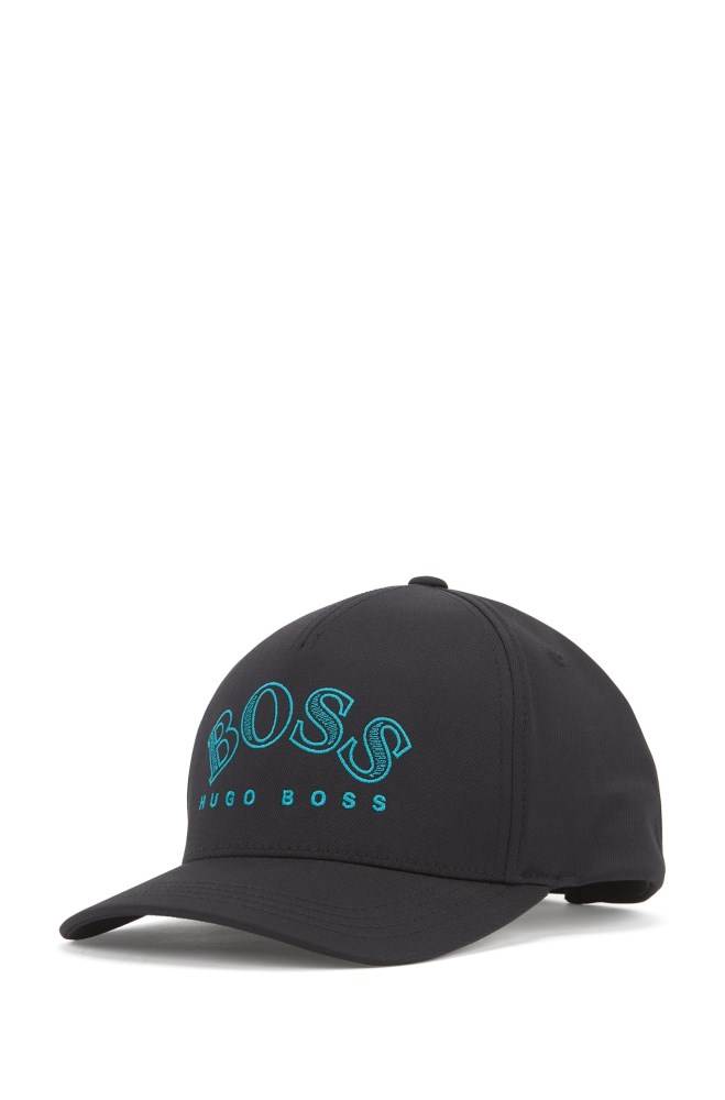 Hugo Boss Double-twill cap Svarte | HZyPbk54