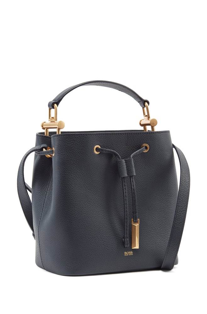 Hugo Boss Drawstring bucket bag Mørke Blå | vg6F8myV