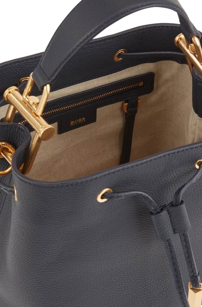 Hugo Boss Drawstring bucket bag Mørke Blå | vg6F8myV