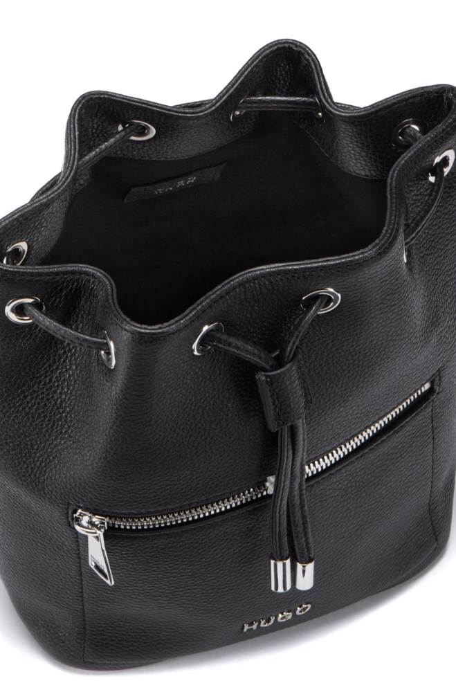 Hugo Boss Drawstring bucket bag Svarte | fYmS0vRp