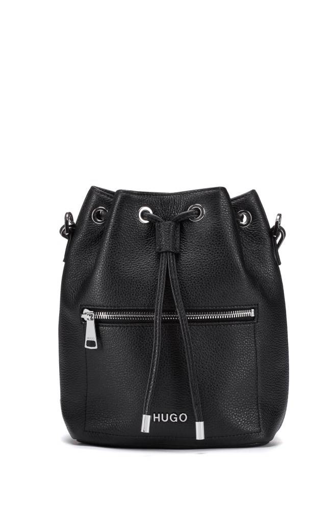 Hugo Boss Drawstring bucket bag Svarte | fYmS0vRp