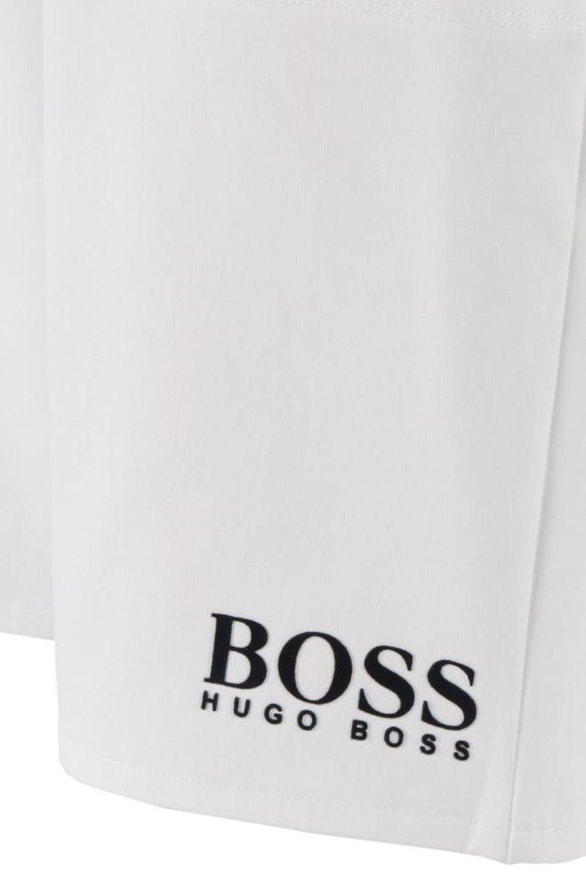 Hugo Boss Drawstring-waist loungewear shorts Hvite | Bexcdc0n