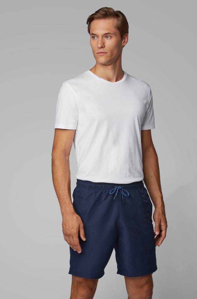 Hugo Boss Drawstring-waist swim shorts Mørke Blå | agrYmKjD