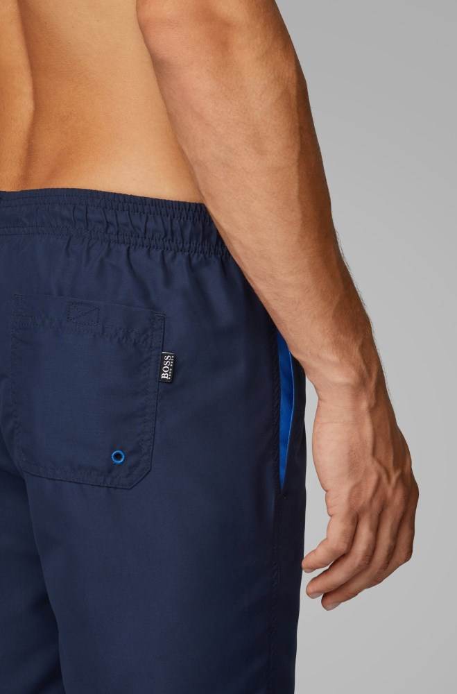 Hugo Boss Drawstring-waist swim shorts Mørke Blå | agrYmKjD