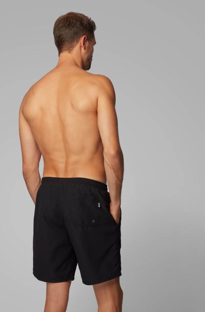 Hugo Boss Drawstring-waist swim shorts Svarte | gGDMxooN