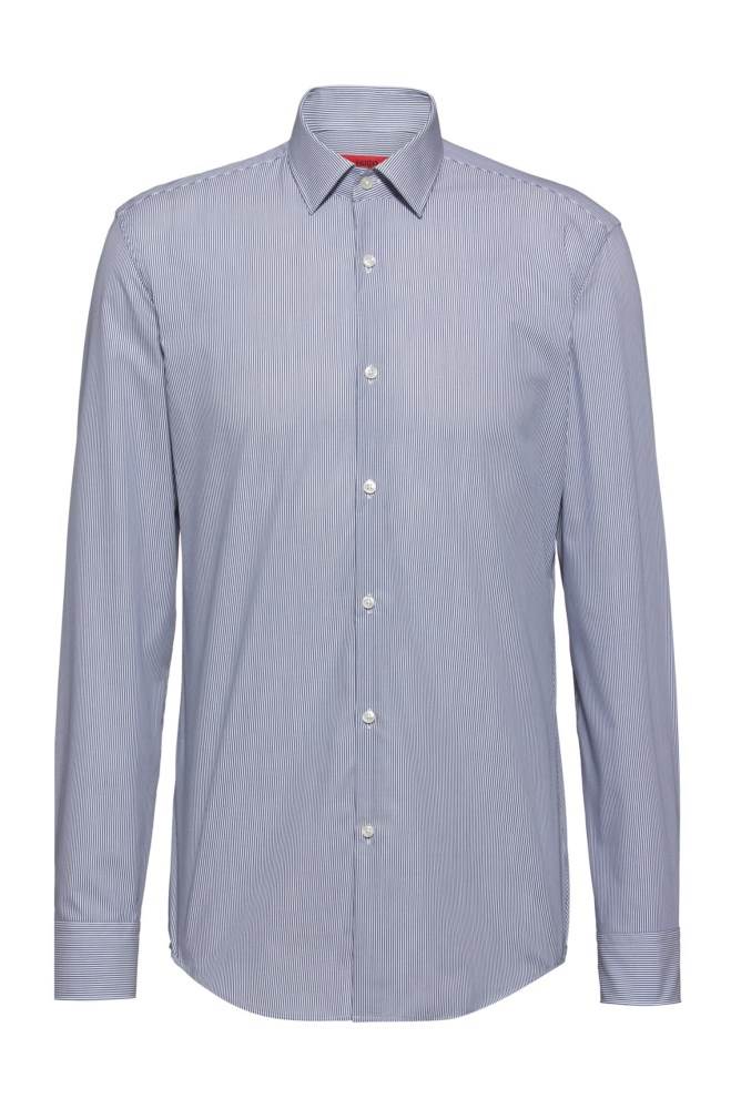 Hugo Boss Easy-iron slim-fit shirt Mørke Blå | 8IT5RyIh