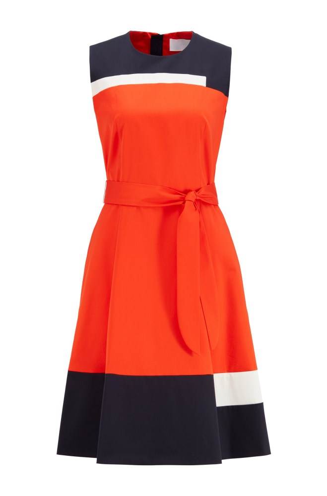 Hugo Boss Ermeløse dress Oransje | d3wL1liR