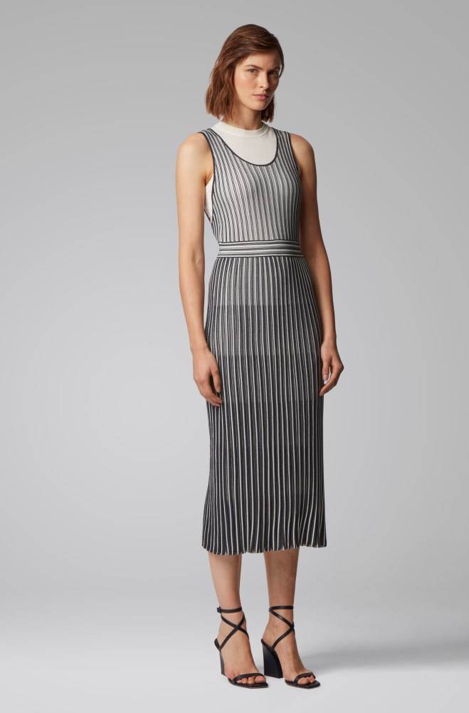 Hugo Boss Ermeløse knitted dress Patterned | bMkLu52W