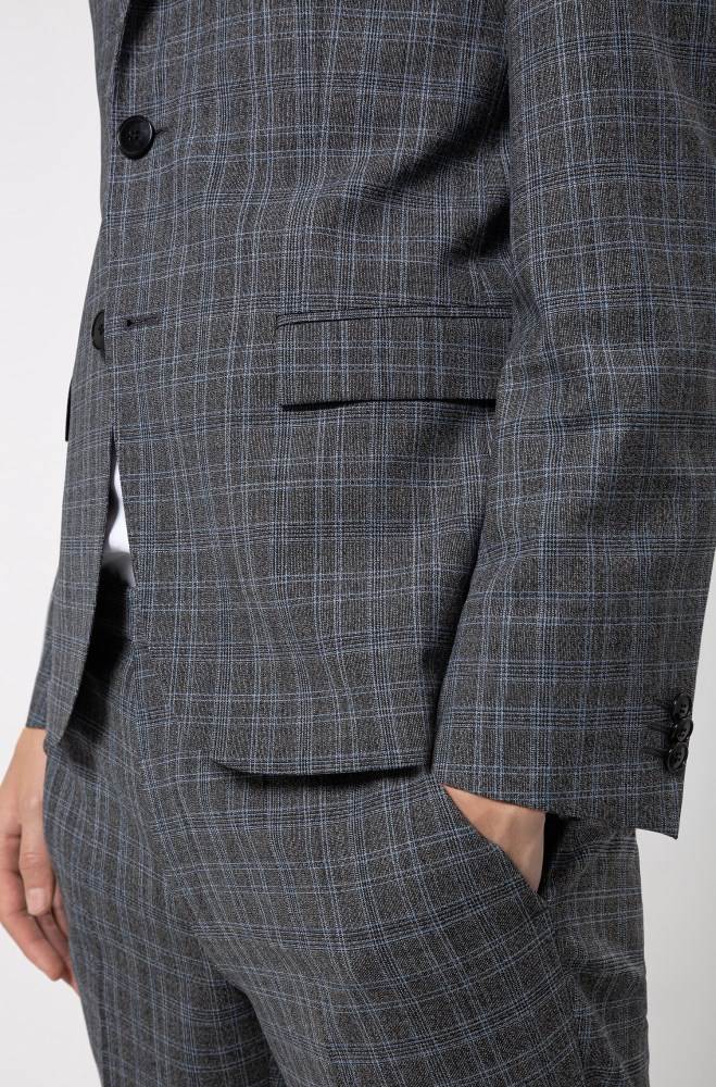 Hugo Boss Extra-slim-fit checked jacket Patterned | yDwssT45