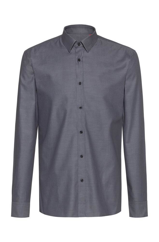 Hugo Boss Extra-slim-fit cotton shirt Grå | 3hblU5yc