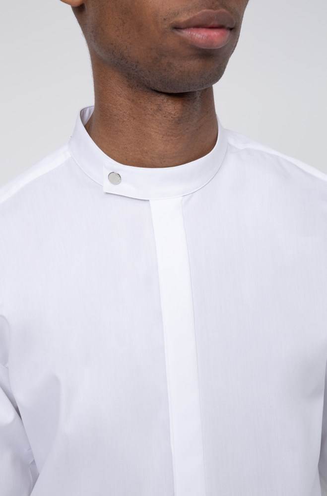 Hugo Boss Extra-slim-fit cotton shirt Hvite | LIWVQ4hx