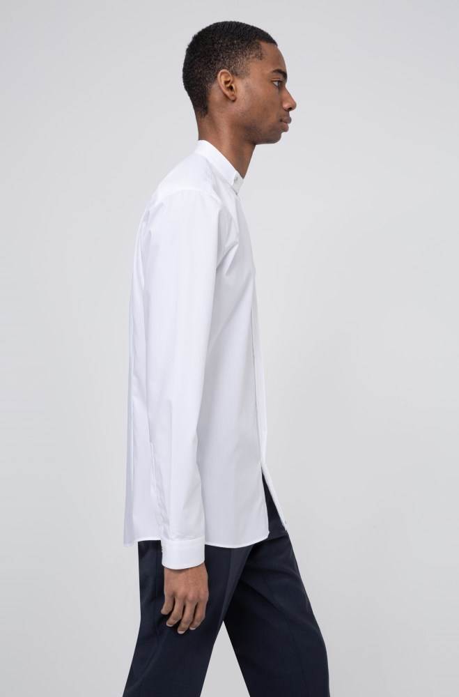 Hugo Boss Extra-slim-fit cotton shirt Hvite | LIWVQ4hx