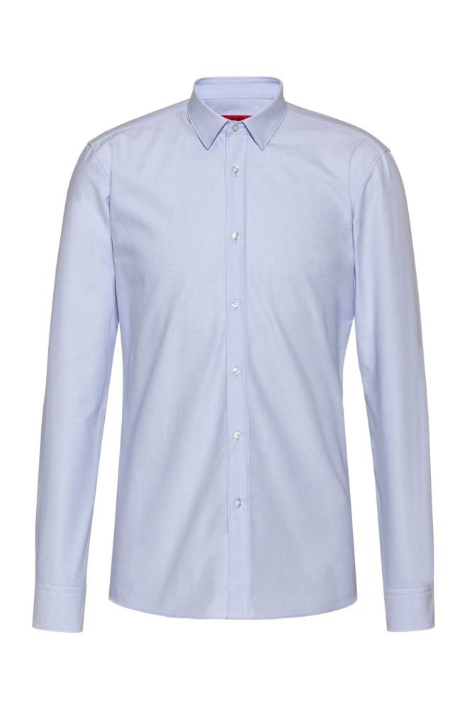 Hugo Boss Extra-slim-fit dobby-patterned shirt Lyse Blå | Ega6dSs6