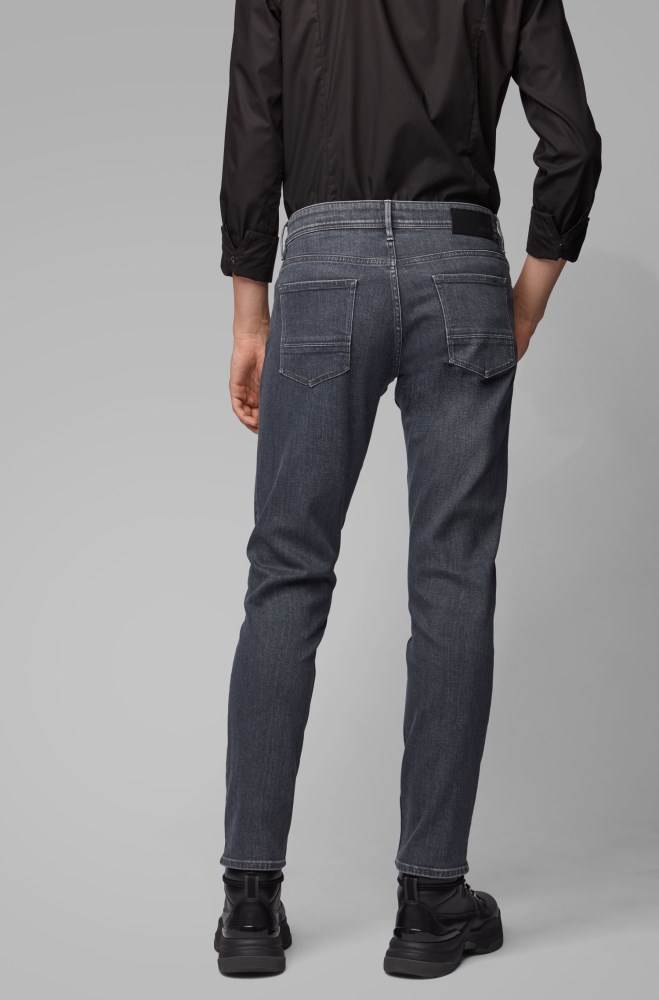 Hugo Boss Extra-slim-fit grey jeans Mørke Grå | D5LDiW8S