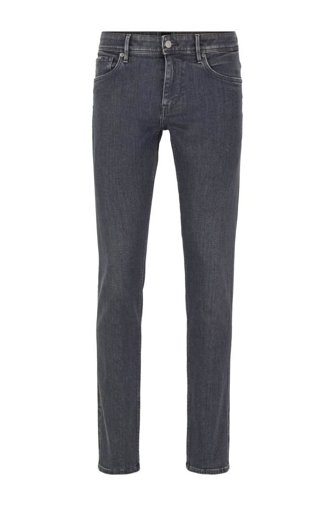 Hugo Boss Extra-slim-fit grey jeans Mørke Grå | D5LDiW8S